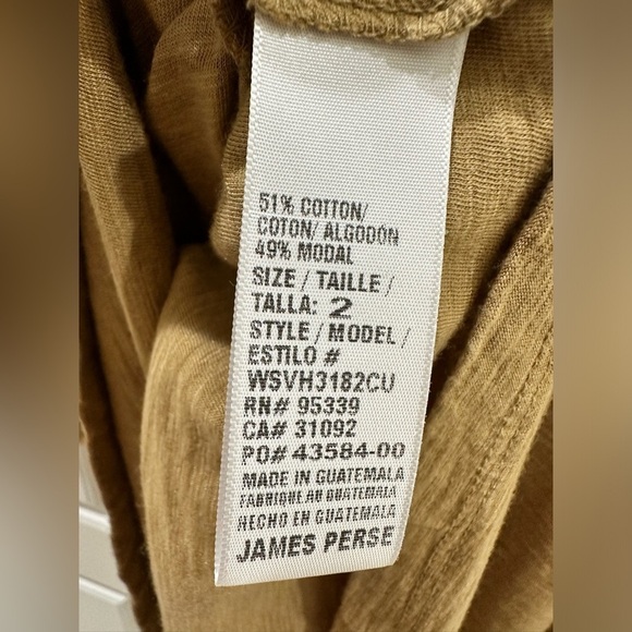 James Perse Deep V-Neck/Scoopy Neck T-Shirt Standard - Picture 5 of 9